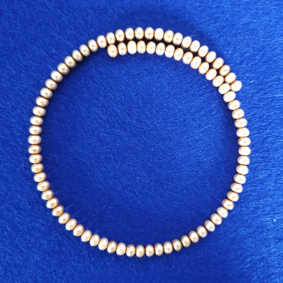 3 Strand Freshwater Pearl Choker Necklace Set White Ivory Pink 6mm Pearls - Picture 6 of 11